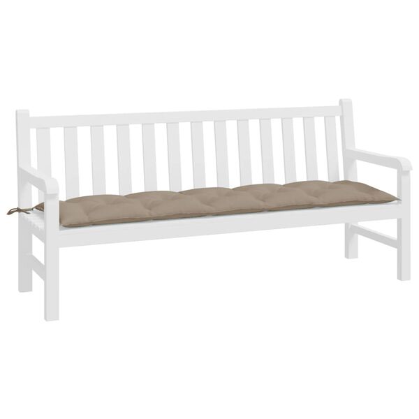 vidaXL Μαξιλάρι Πάγκου Κήπου Taupe 180x50x7 εκ. Ύφασμα Oxford