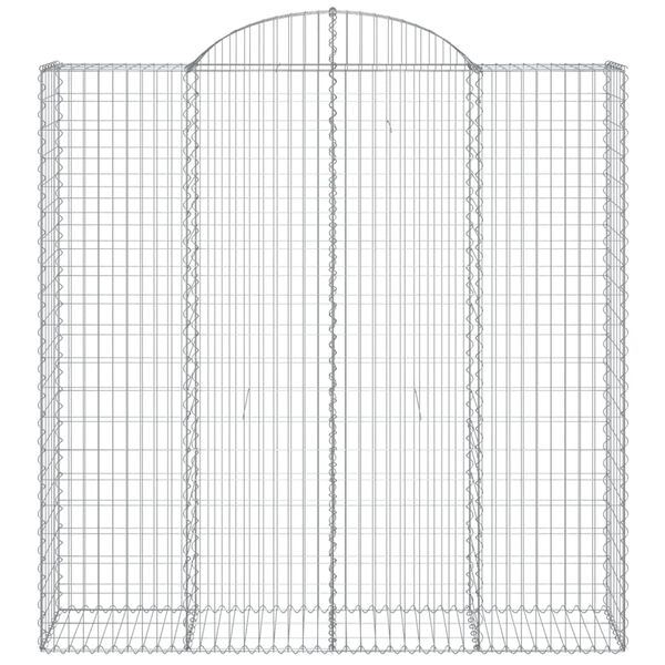 vidaXL Συρματοκιβώτια Τοξωτά 8 τεμ. 200x50x200/220 εκ. Γαλβαν. Ατσάλι