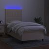 vidaXL &Kappa;&rho;&epsilon;&beta;ά&tau;&iota; Boxspring &mu;&epsilon; &Sigma;&tau;&rho;ώ&mu;&alpha; & LED &Kappa;&rho;&epsilon;&mu; 80x200 &epsilon;&kappa;. &Upsilon;&phi;&alpha;&sigma;&mu;ά&tau;&iota;&nu;&omicron;