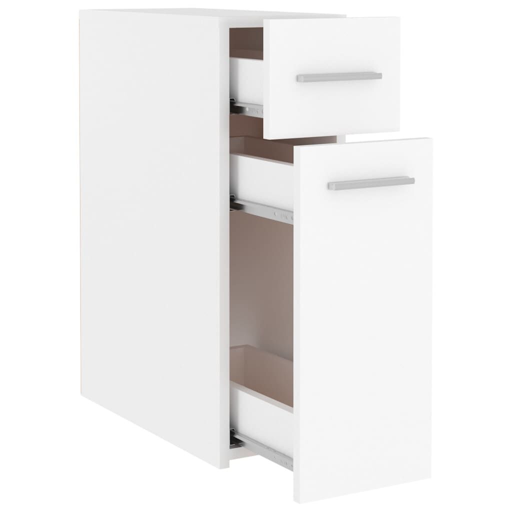 vidaXL Συρταριέρα Γενικής Χρήσης Λευκή 20 x 45,5 x 60 εκ. Επεξ. Ξύλο