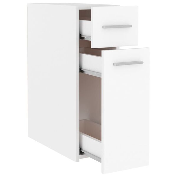 vidaXL Συρταριέρα Γενικής Χρήσης Λευκή 20 x 45,5 x 60 εκ. Επεξ. Ξύλο
