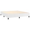 vidaXL Κρεβάτι Boxspring με Στρώμα Λευκό 180x200 εκ. Συνθετικό Δέρμα