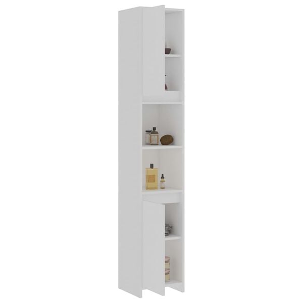 vidaXL Στήλη Μπάνιου Λευκή 30 x 30 x 183,5 εκ. από Επεξ. Ξύλο