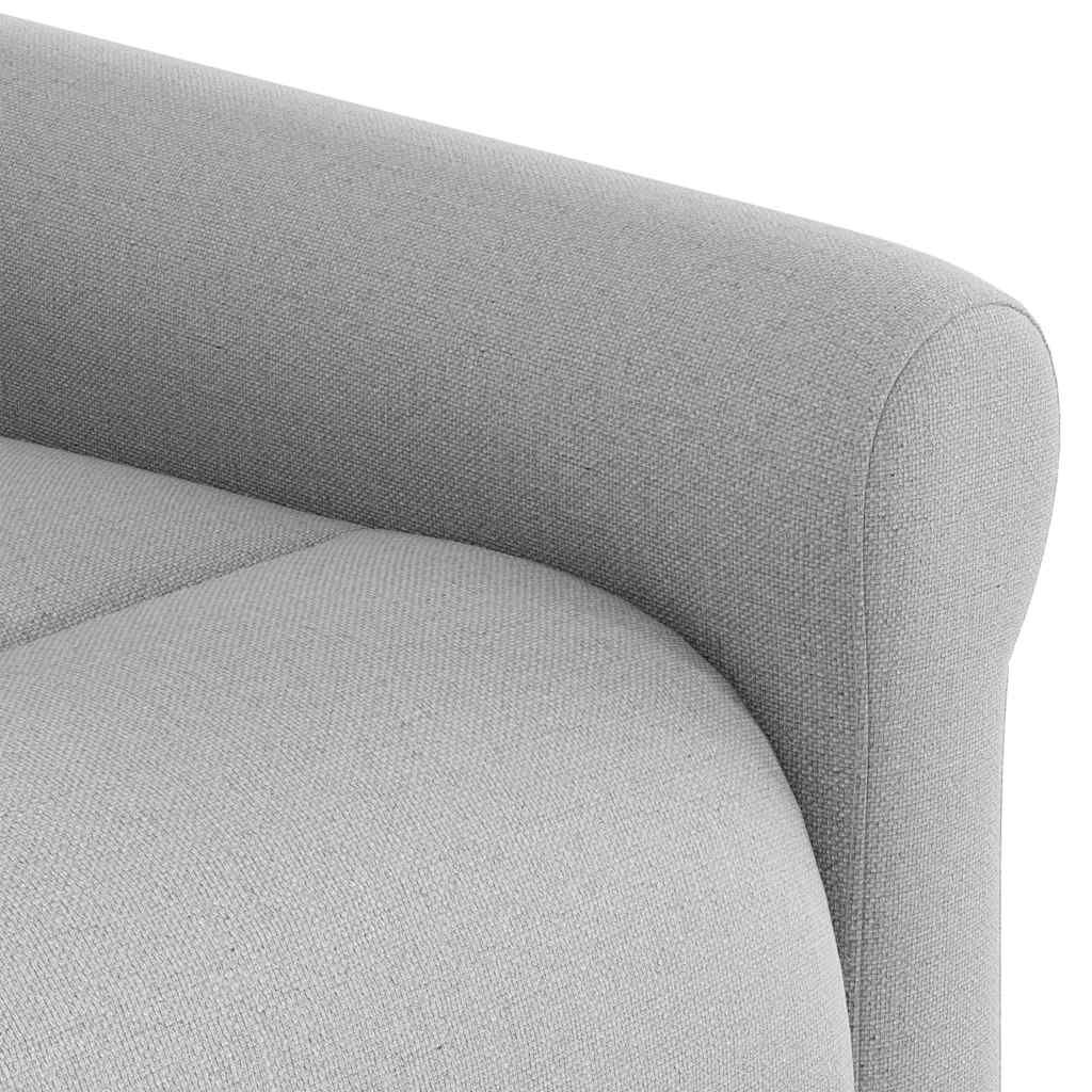 vidaXL καρέκλα ανάκλισης μασάζ Cloud Grey Fabric
