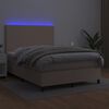 vidaXL &Kappa;&rho;&epsilon;&beta;ά&tau;&iota; Boxspring &Sigma;&tau;&rho;ώ&mu;&alpha;&LED &Kappa;&alpha;&pi;&omicron;&upsilon;&tau;&sigma;ί&nu;&omicron; 140x190 &epsilon;&kappa;. &Sigma;&upsilon;&nu;&theta;. &Delta;έ&rho;&mu;&alpha;