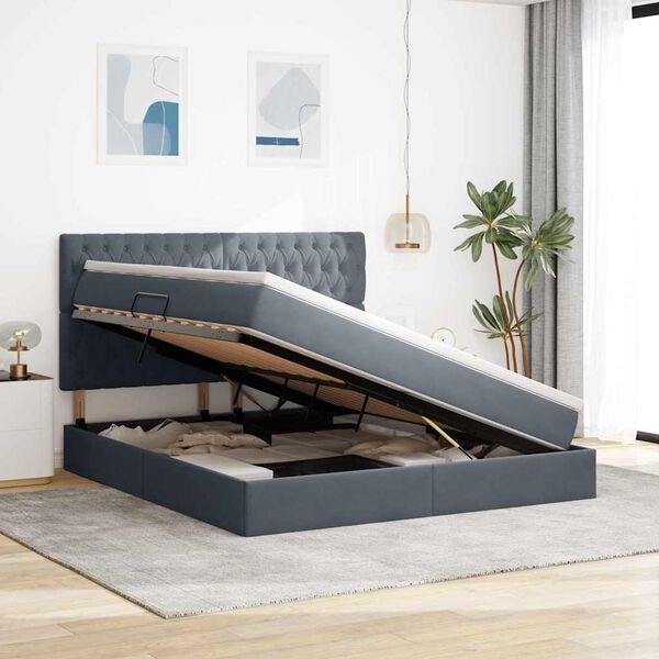 vidaXL &Kappa;&rho;&epsilon;&beta;ά&tau;&iota; &mu;&epsilon; &alpha;&pi;&omicron;&theta;&eta;&kappa;&epsilon;&upsilon;&tau;&iota;&kappa;ό &chi;ώ&rho;&omicron; &kappa;&alpha;&iota; LED &Sigma;&kappa;&omicron;ύ&rho;&omicron; &Gamma;&kappa;&rho;&iota; 180 x 200 cm