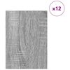 vidaXL Διακοσμητικά Πάνελ 12 pcs Γκρι sonoma 30 x 42 x 0.3 εκ