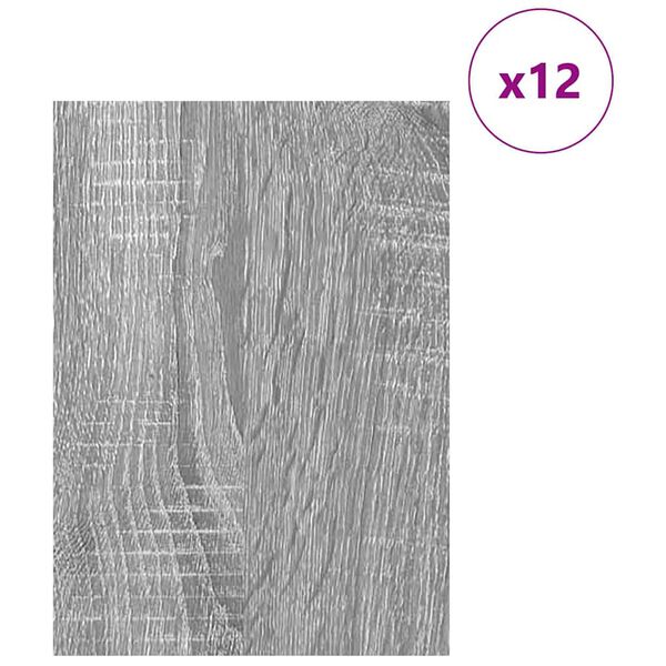vidaXL Διακοσμητικά Πάνελ 12 pcs Γκρι sonoma 30 x 42 x 0.3 εκ