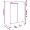 vidaXL Ντουλάπι Γκρι Σκυροδέματος 57x34x76 εκ. Επεξεργασμένο Ξύλο