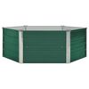 vidaXL Ζαρντινιέρα Ψηλή Πράσινη 129x129x46 εκ. Γαλβανισμένος Χάλυβας