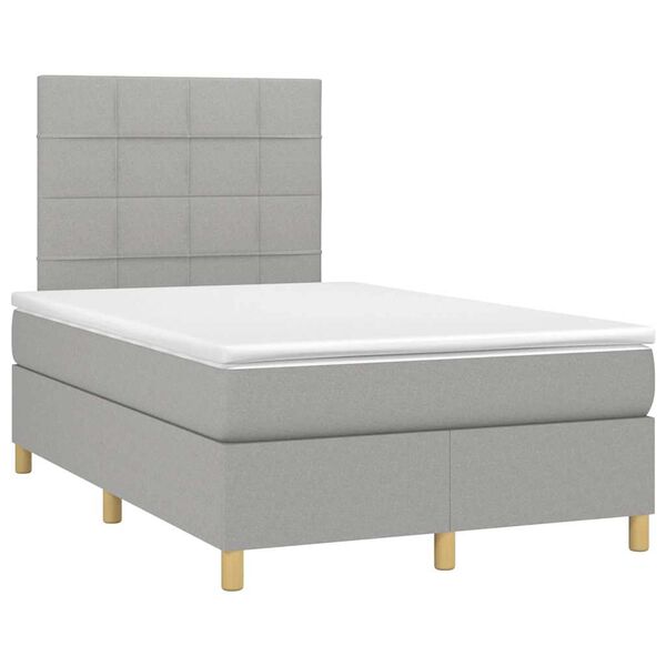 vidaXL &Kappa;&rho;&epsilon;&beta;ά&tau;&iota; Boxspring &mu;&epsilon; &Sigma;&tau;&rho;ώ&mu;&alpha; & LED &Alpha;&nu;.&Gamma;&kappa;&rho;&iota; 120x190&epsilon;&kappa;. &Upsilon;&phi;&alpha;&sigma;&mu;ά&tau;&iota;&nu;&omicron;