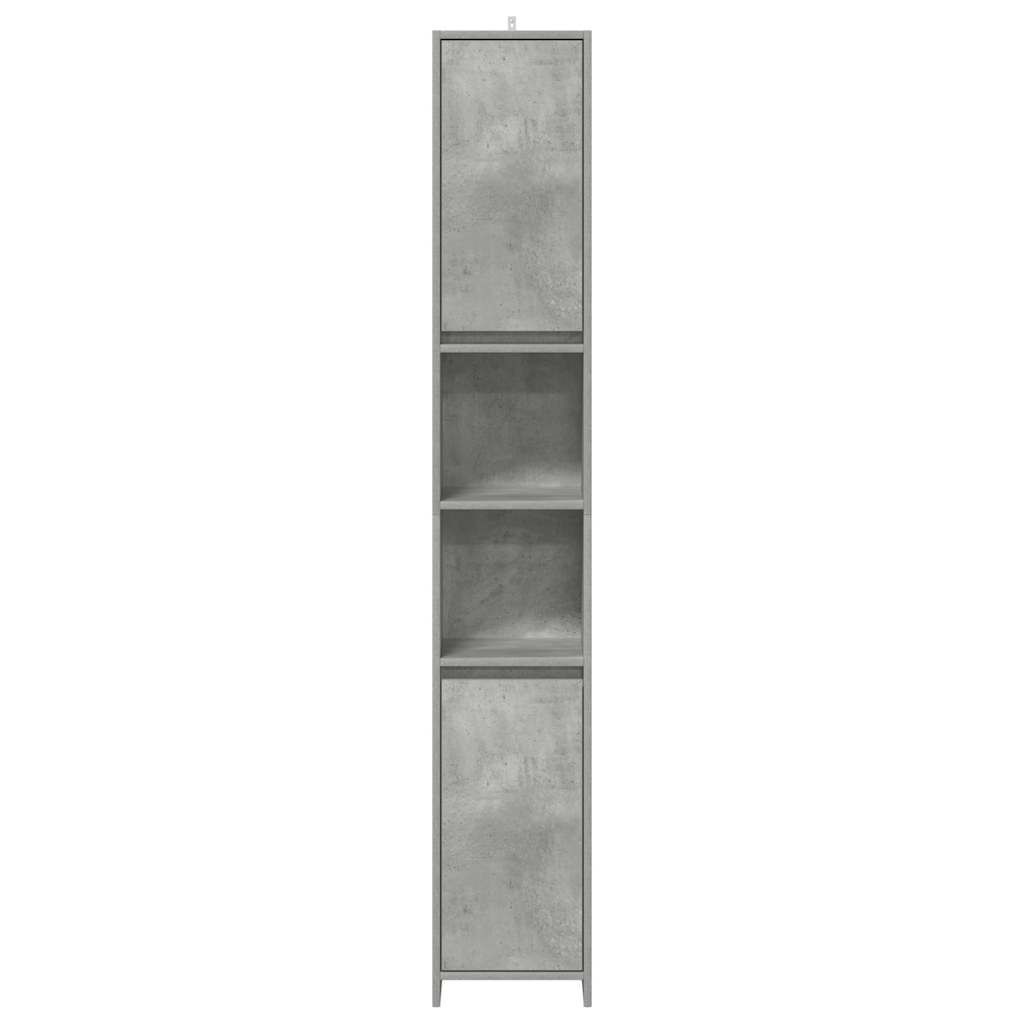 vidaXL Στήλη Μπάνιου Γκρι Σκυροδέματος 30x30x183,5 εκ. Επεξ. Ξύλο