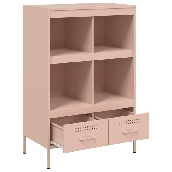 vidaXL Ντουλάπι Ροζ 68 x 39 x 101,5 εκ. από Χάλυβα