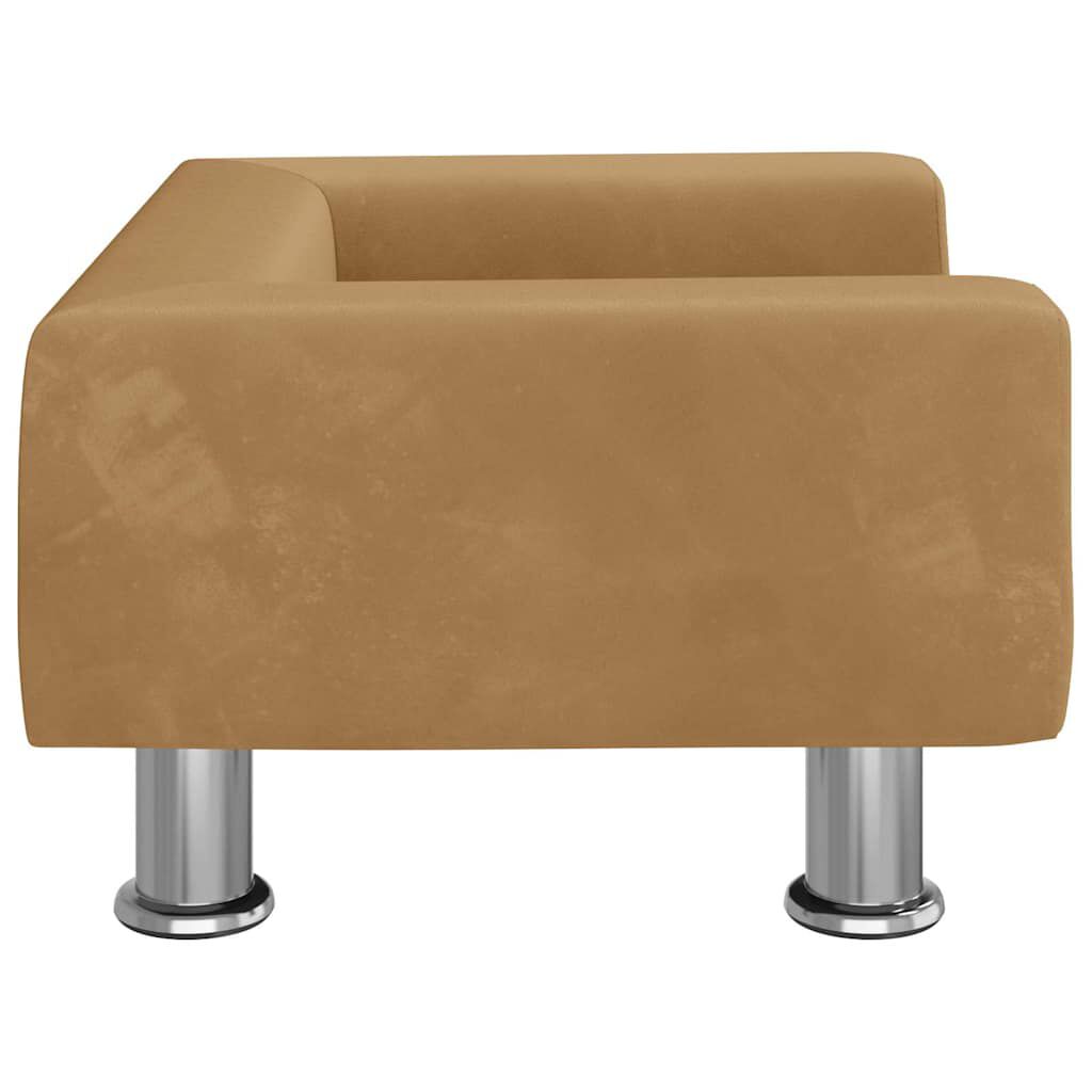 vidaXL Κρεβάτι Σκύλου Καφέ 50 x 40 x 26,5 εκ. Βελούδινο