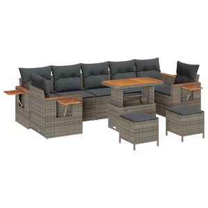 vidaXL &Sigma;&epsilon;&tau; &Kappa;&alpha;&nu;&alpha;&pi;έ &Kappa;ή&pi;&omicron;&upsilon; &mu;&epsilon; &mu;&alpha;&xi;&iota;&lambda;ά&rho;&iota; 10 pcs &Gamma;&kappa;&rho;&iota;
