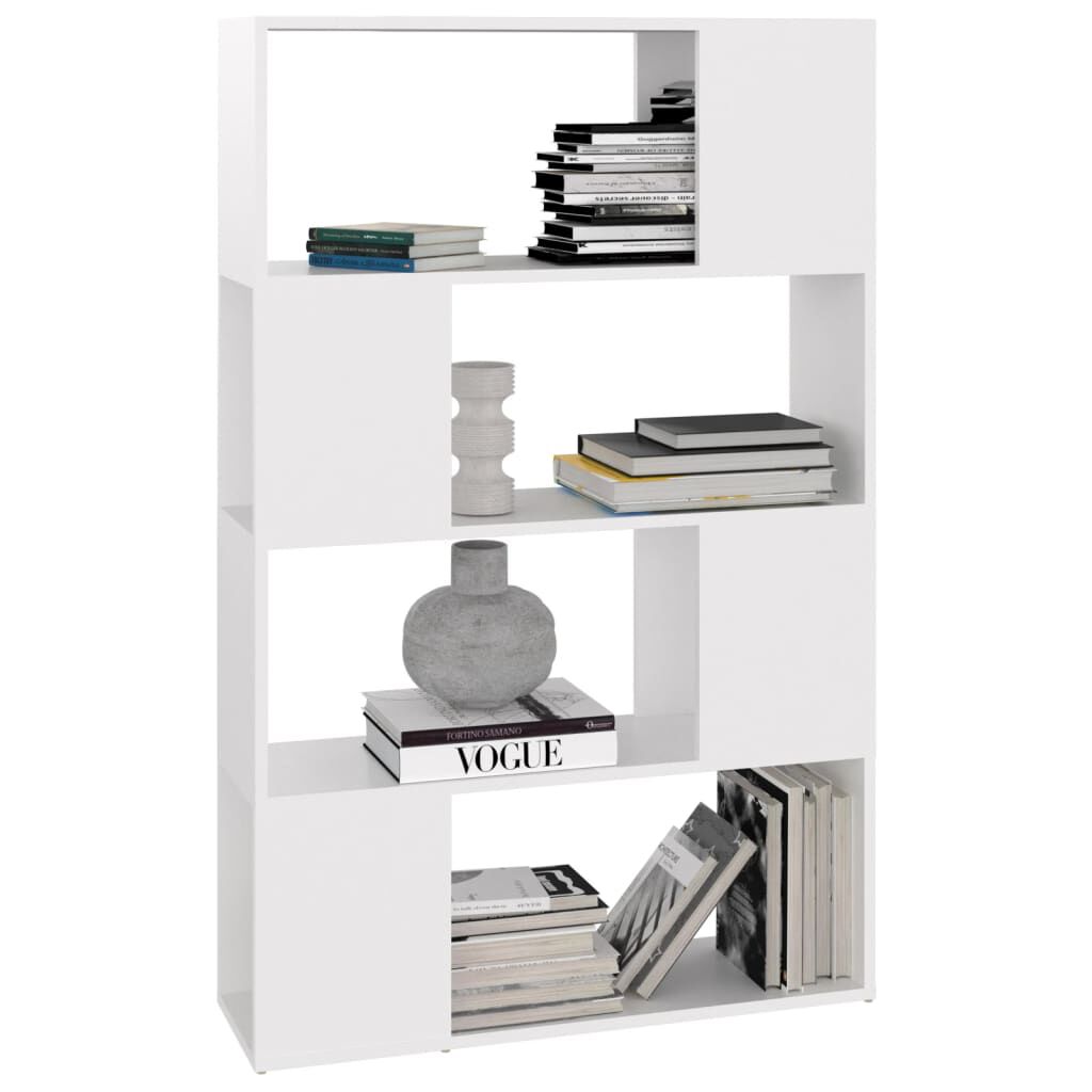 vidaXL Βιβλιοθήκη/Διαχωριστικό Χώρου Λευκό 80x24x124,5 εκ. Μοριοσανίδα