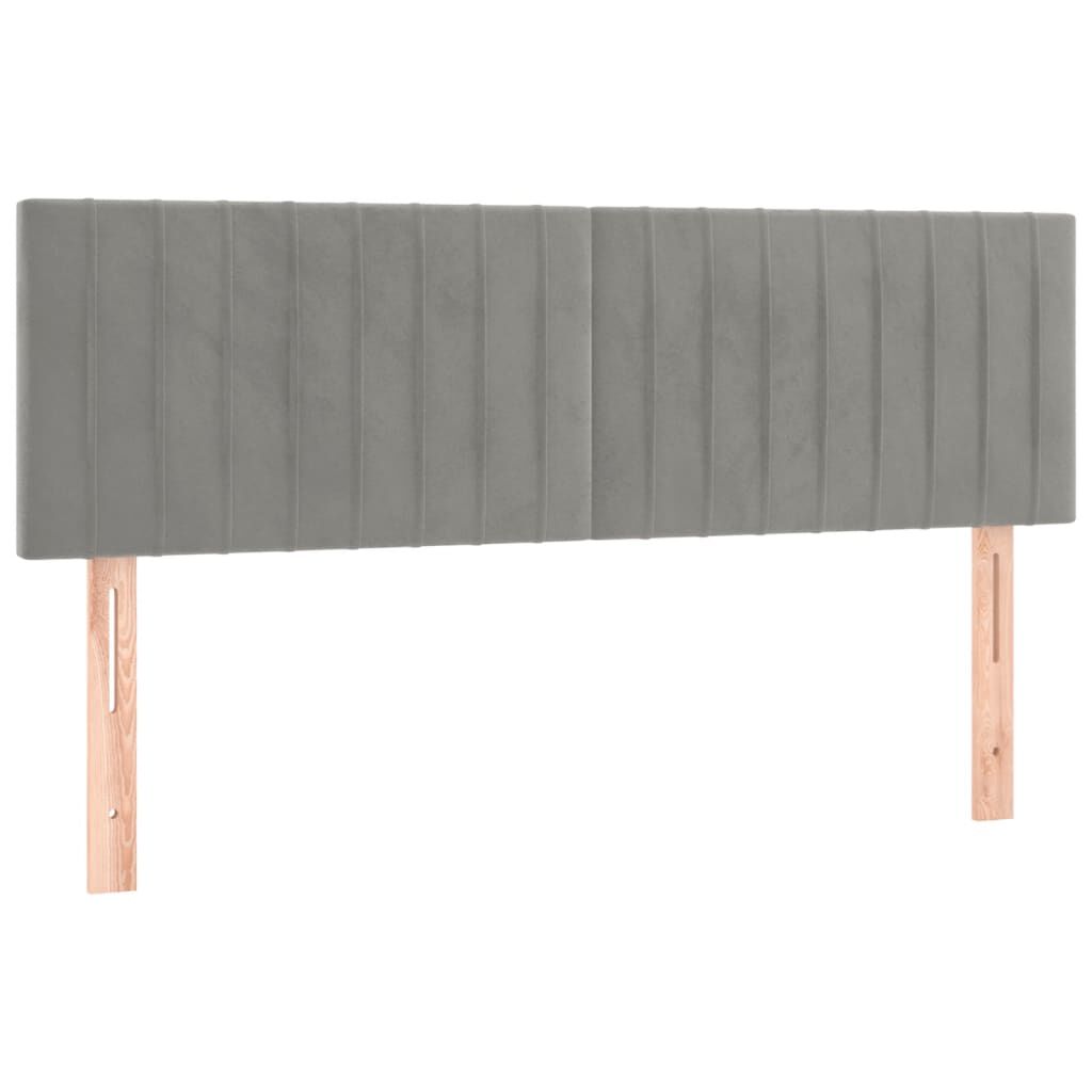 vidaXL Κεφαλάρια Κρεβατιού 2 τεμ. Αν. Γκρι 72x5x78/88 εκ. Βελούδινα