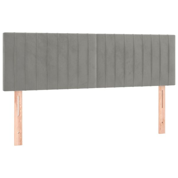 vidaXL Κεφαλάρια Κρεβατιού 2 τεμ. Αν. Γκρι 72x5x78/88 εκ. Βελούδινα