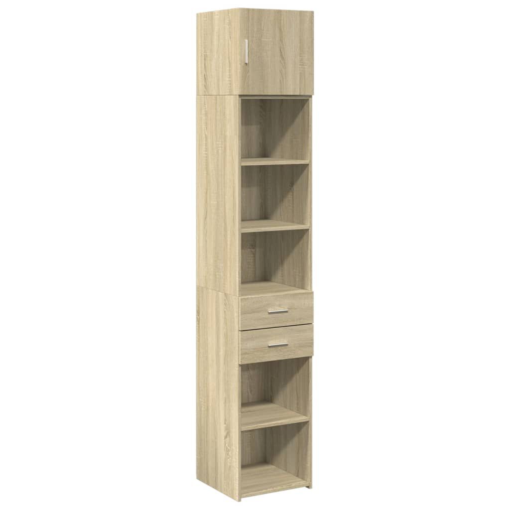 vidaXL Ντουλάπι Αποθήκευσης Στενό Δρυς 40x42,5x225 εκ. Επεξεργ. Ξύλο
