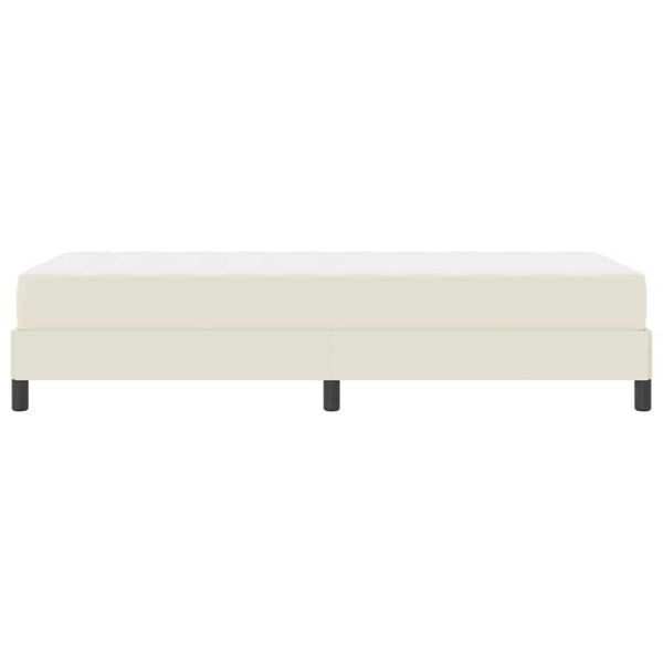 vidaXL Κρεβάτι με στρώμα Κρεμ 90 x 200 cm Τεχνητό δέρμα