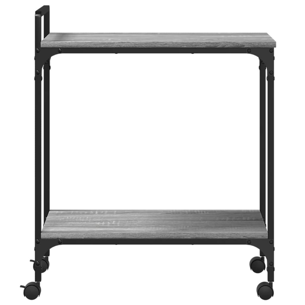 vidaXL Τρόλεϊ Κουζίνας Sonoma Γκρι 60,5x31x72,5 εκ. Επεξεργασμένο Ξύλο