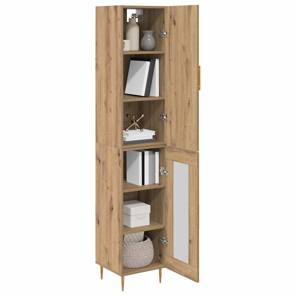 vidaXL Highboard Artisan Oak 34,5 x 34 x 180 εκ. Επεξεργασμένο ξύλο