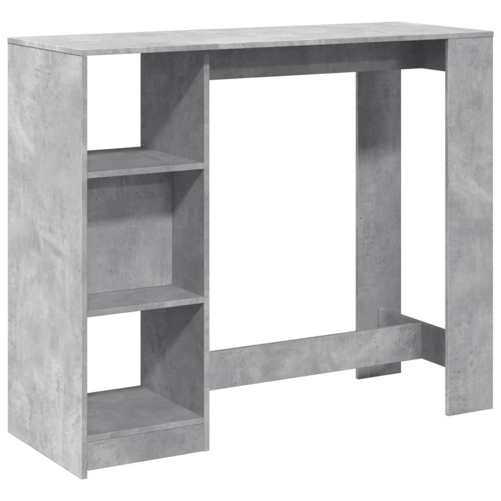 vidaXL Τραπέζι Κονσόλα με Ράφι Γκρι Σκυρ 124x46x103,5εκ. Επεξεργ. Ξύλο