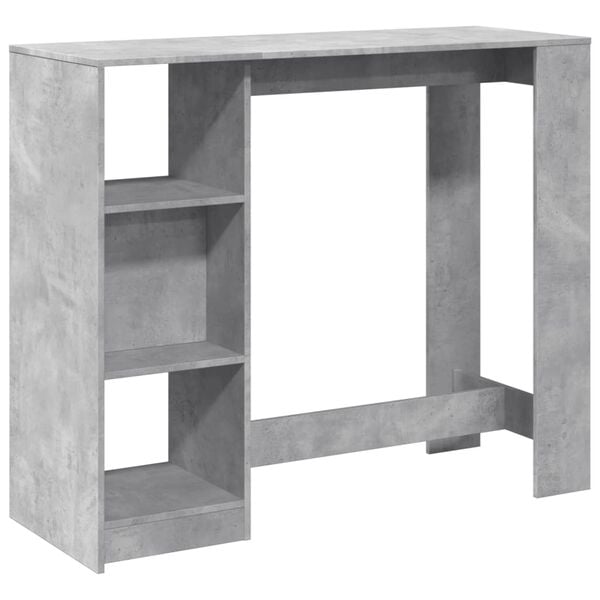 vidaXL Τραπέζι Κονσόλα με Ράφι Γκρι Σκυρ 124x46x103,5εκ. Επεξεργ. Ξύλο