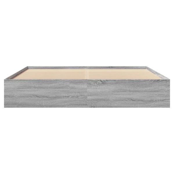 vidaXL Πλαίσιο Κρεβατιού Γκρι Sonoma 200x200 εκ. Επεξεργασμένο Ξύλο