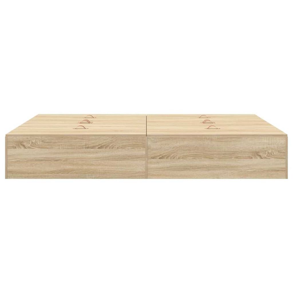 vidaXL Σκελετός Κρεβατιού Sonoma Δρυς 190 x 135 x 31.5 εκ.