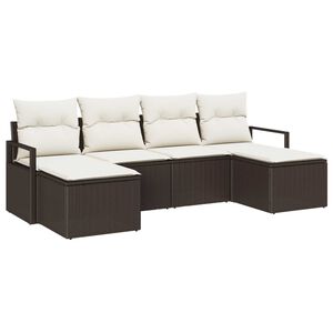 vidaXL &Sigma;&epsilon;&tau; &Kappa;&alpha;&nu;&alpha;&pi;έ &mu;&epsilon; &mu;&alpha;&xi;&iota;&lambda;ά&rho;&iota; 6 pcs &Kappa;&alpha;&phi;έ &kappa;&alpha;&iota; &Kappa;&rho;έ&mu;&alpha; &sigma;&upsilon;&nu;&theta;&epsilon;&tau;&iota;&kappa;ό &rho;&alpha;&tau;ά&nu;