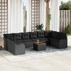 vidaXL Σετ Καναπέ Κήπου 11 pcs Μαύρο