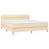 vidaXL &Kappa;&rho;&epsilon;&beta;ά&tau;&iota; Boxspring &mu;&epsilon; &Sigma;&tau;&rho;ώ&mu;&alpha; & LED &Kappa;&rho;&epsilon;&mu; 180x200 &epsilon;&kappa;. &Upsilon;&phi;&alpha;&sigma;&mu;ά&tau;&iota;&nu;&omicron;