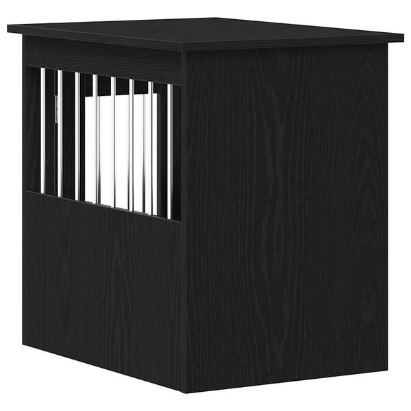 vidaXL Έπιπλα Κλουβιού για Σκύλους Μαύρο Δρυς 62 x 45 x 59 εκ. από Τεχνητό Ξύλο