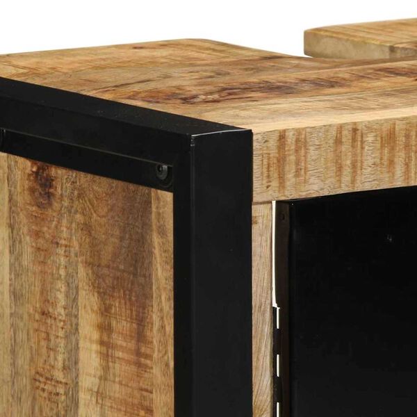 vidaXL Ντουλάπα Μπάνιου Καφέ 55 x 35 x 60 εκ. Μασίφ ξύλο μάνγκο