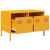 vidaXL Έπιπλο Τηλεόρασης Μουσταρδί 68x39x43,5 εκ. Ατσάλι Ψυχρής Έλασης