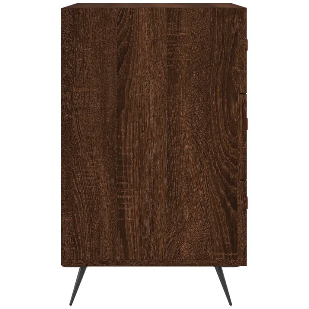 vidaXL Κομοδίνο Καπνιστή Δρυς 40 x 40 x 66 εκ. από Επεξεργασμένο Ξύλο