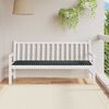vidaXL Μαξιλάρι Παγκάκι Κήπου Καρό Μαύρο 180 x 50 x 4 cm Ύφασμα Oxford