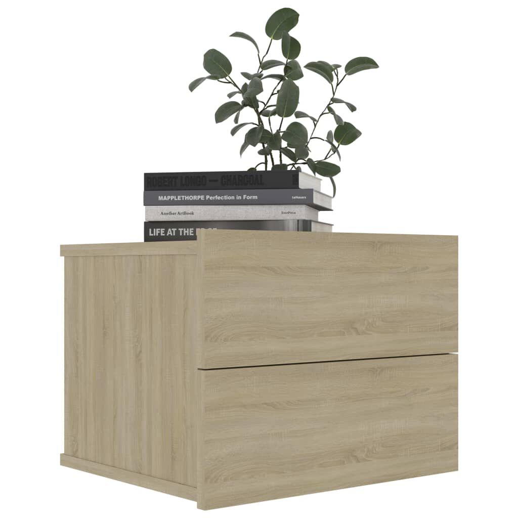 vidaXL Κομοδίνα 2 τεμ. Sonoma Δρυς 40 x 30 x 30 εκ. από Επεξ. Ξύλο