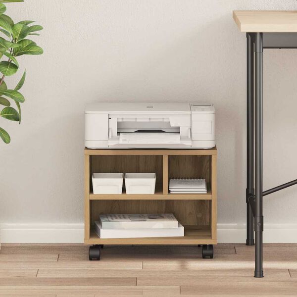 vidaXL Σταντ Εκτυπωτή με αποθήκευση artisan δρυς 41 x 32 x 33.5 εκ.