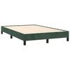 vidaXL Κρεβάτι Boxspring με Στρώμα Σκούρο Πράσινο 120x190εκ. Βελούδινο