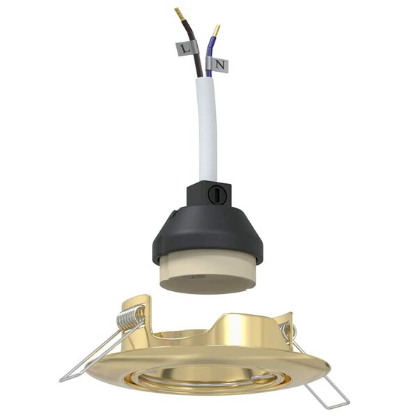 vidaXL Spotlights με προβολείς 6 pcs Χρυσό 9 x 9 εκ. Μέταλλο