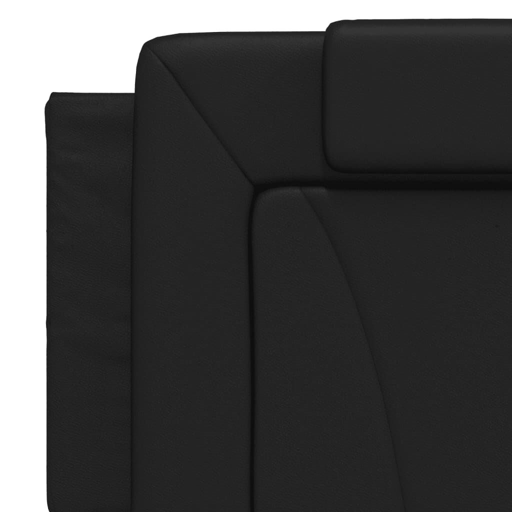 vidaXL Πλαίσιο Κρεβατιού με Κεφαλάρι Μαύρο 160x200 εκ. Συνθετικό Δέρμα