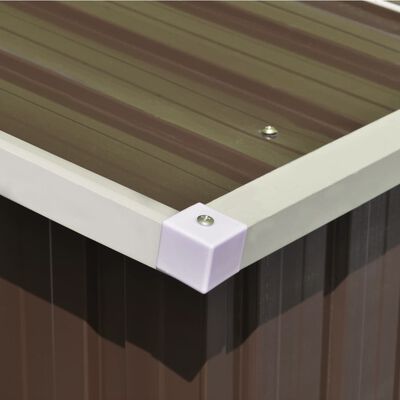 vidaXL Αποθήκη Κήπου Καφέ 257 x 298 x 178 εκ. από Μέταλλο