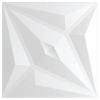 vidaXL Πάνελ Τοίχου 48 τεμ. Σχέδιο Αστέρι Λευκά 50x50εκ. 12 μ² από EPS