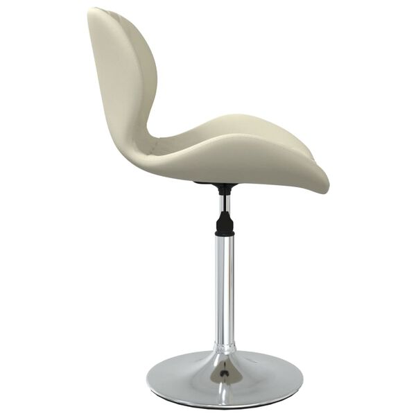 vidaXL Σκαμπό Μπαρ Κρεμ Βελούδινο