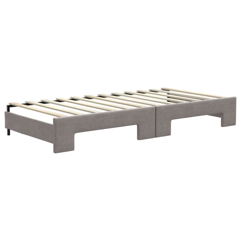 vidaXL Καναπές Κρεβάτι Συρόμενος Taupe 90 x 200 εκ. Υφασμάτινος