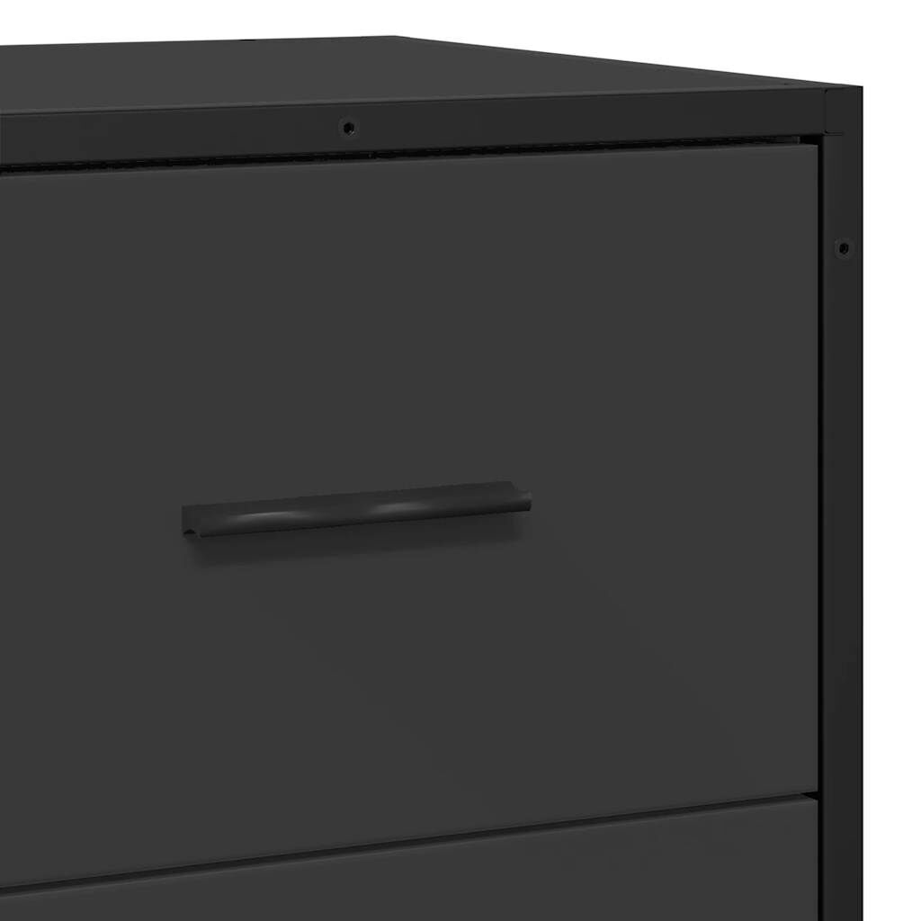 vidaXL Συρταριέρα Μαύρο 68x35x76 cm Κατασκευασμένο ξύλο