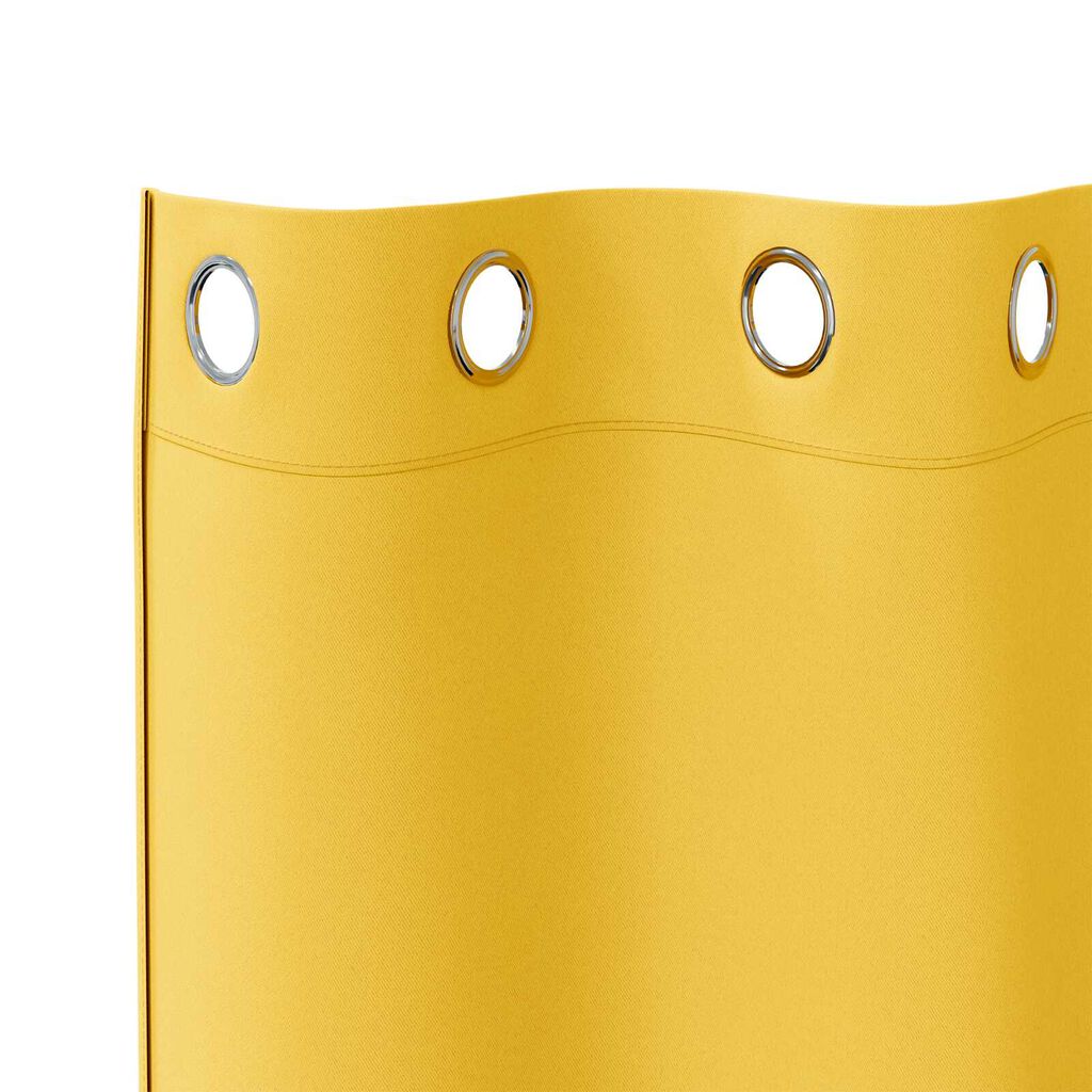vidaXL Κουρτίνες 2 pcs κίτρινο μουσταρδί 140 x 140 cm Πολυεστέρας