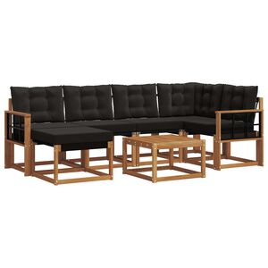 vidaXL &Sigma;&epsilon;&iota;&rho;ά &Kappa;&alpha;&nu;&alpha;&pi;έ &Epsilon;&xi;&omega;&tau;&epsilon;&rho;&iota;&kappa;&omicron;ύ &mu;&epsilon; &mu;&alpha;&xi;&iota;&lambda;ά&rho;&iota; 7 pcs &Phi;&upsilon;&sigma;&iota;&kappa;ό &kappa;&alpha;&iota; &Mu;&alpha;ύ&rho;&omicron;